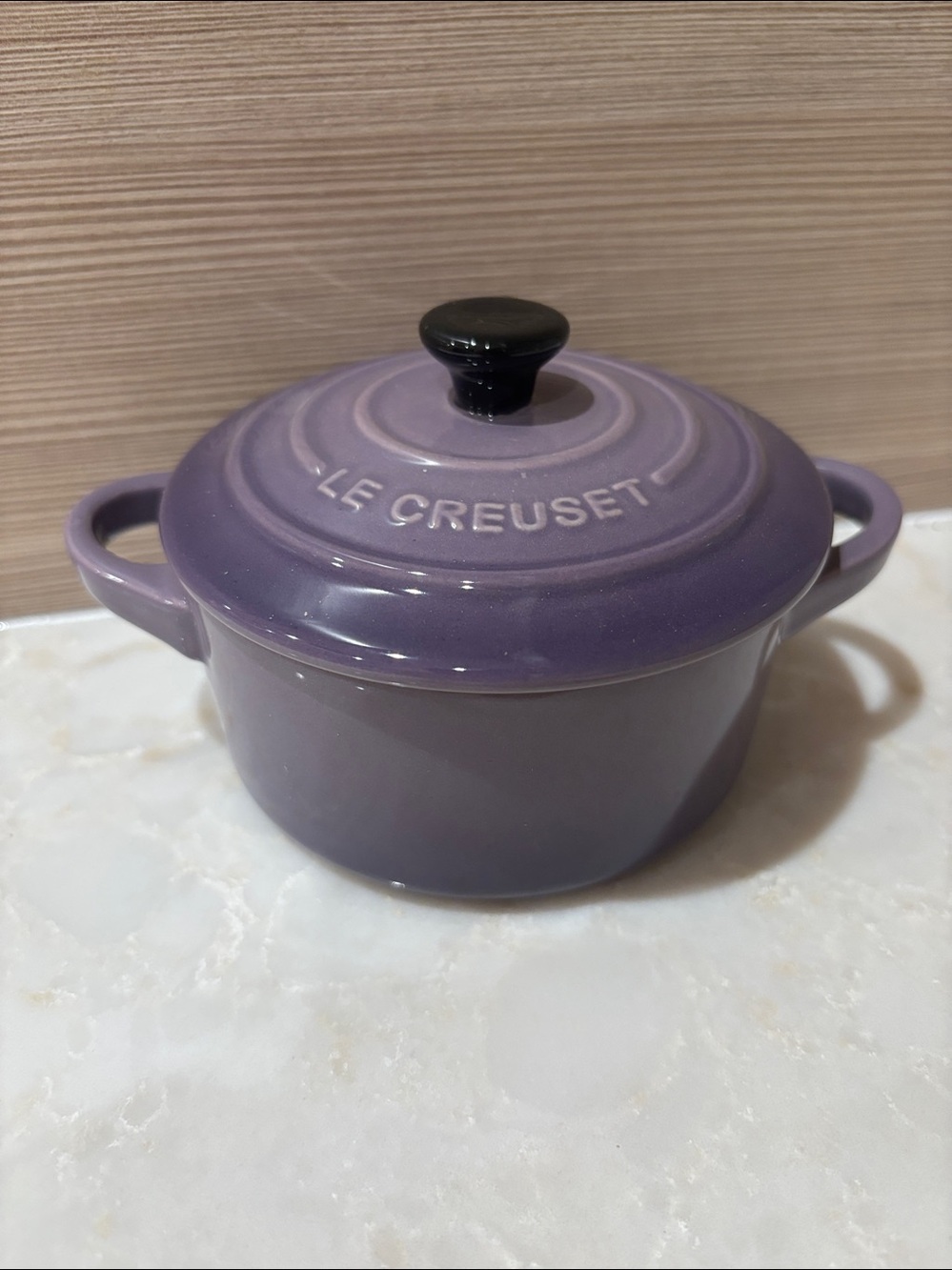 NWT Le Creuset ultra violet Ceramic 10cm mini cocotte